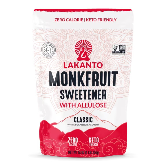 Lakanto Classic Monk Fruit Sweetener with Allulose – White Sugar Substitute, Ery
