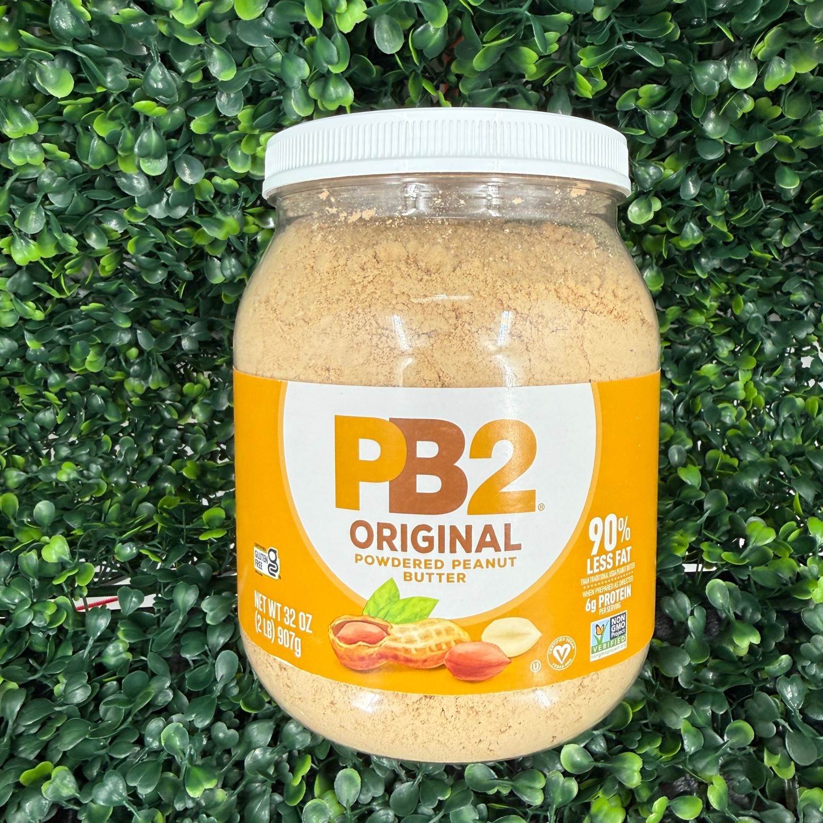 PB2 Original Powdered Peanut Butter 32 oz Jar 90% Less Fat Gluten Free Vegan