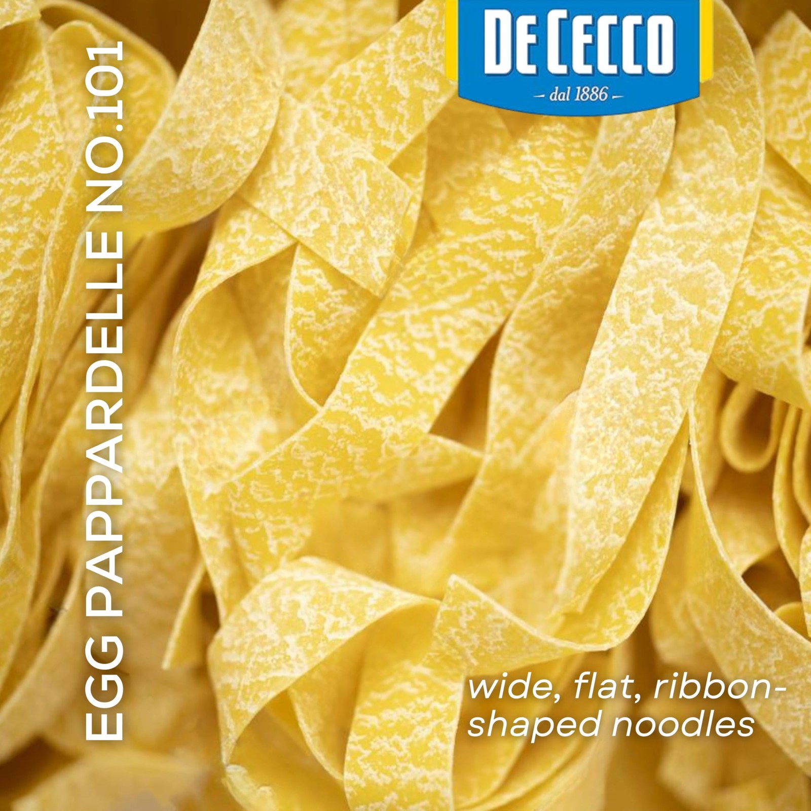 De Cecco Egg Pappardelle No. 101 Pasta, 8.8 Oz, Ounce (Pack of 1)