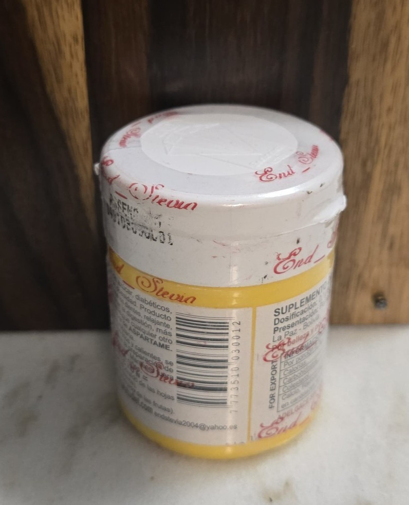 STEVIA ORIGINAL BOLIVIAN E.N.D. SWEETENER POWDER 1 JARS 80 GR