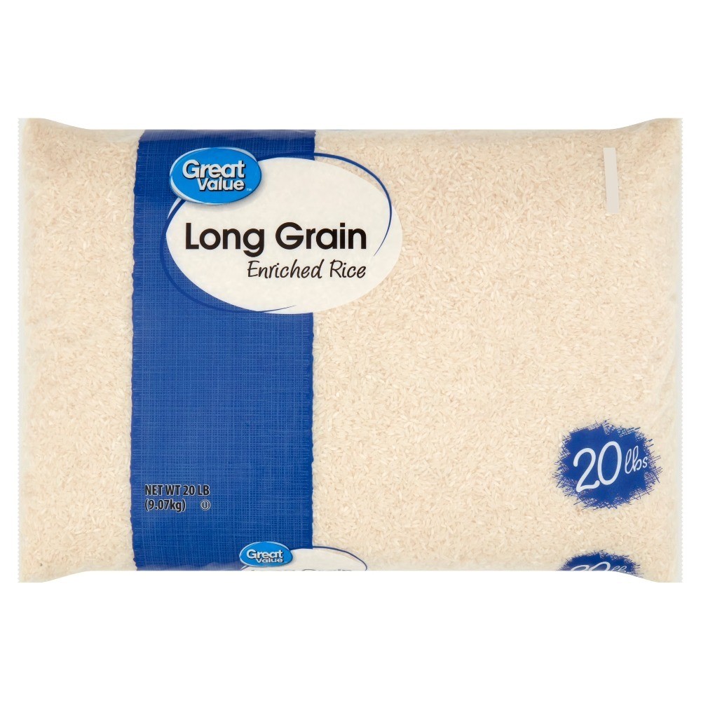 Long Grain Enriched Rice, 20 lb