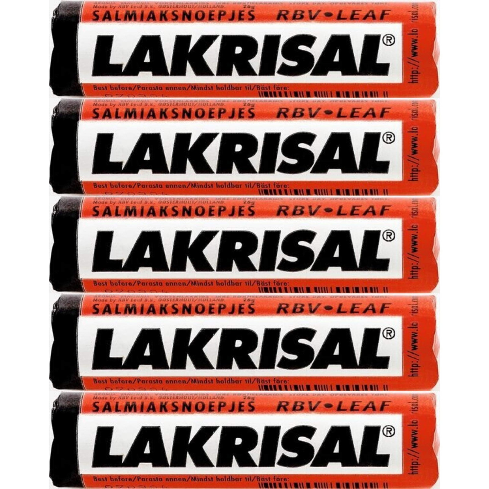 Lakrisal Salmiak Salty Licorice Candy Rolls Scandinavian Liquorice 5 Pac