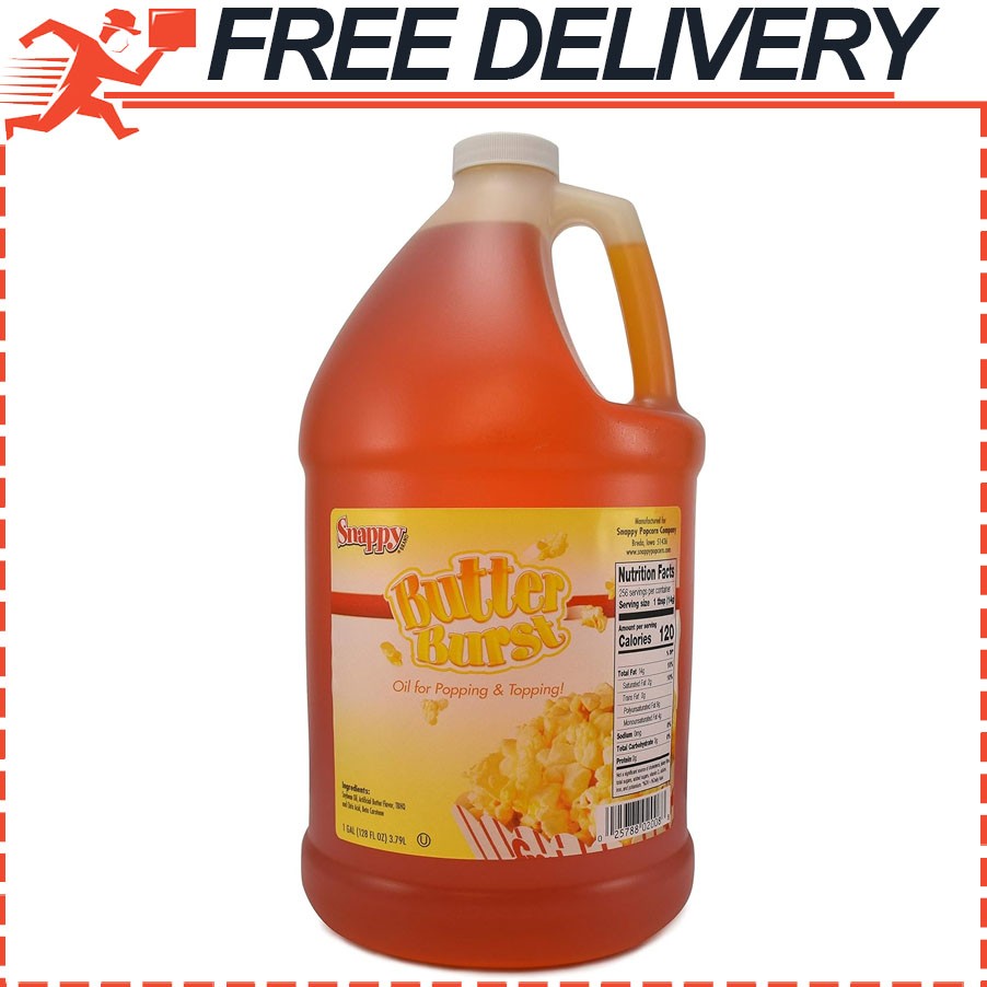 Butter Burst Popcorn Oil, Movie Theater Popcorn Butter Oil for Popcorn 1 Gallon