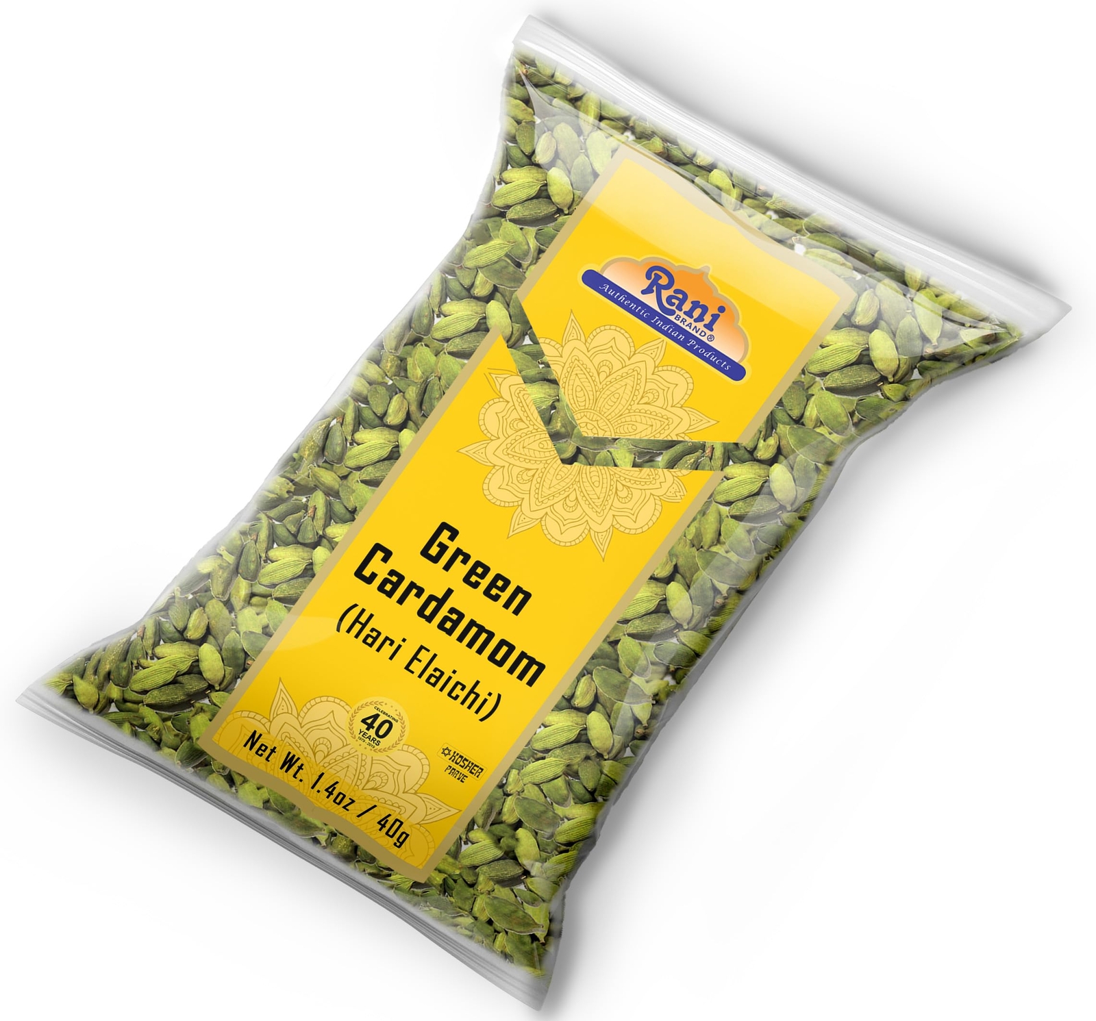 Rani Green Cardamom Pods Spice (Hari Elachi) 1.4oz (40g)