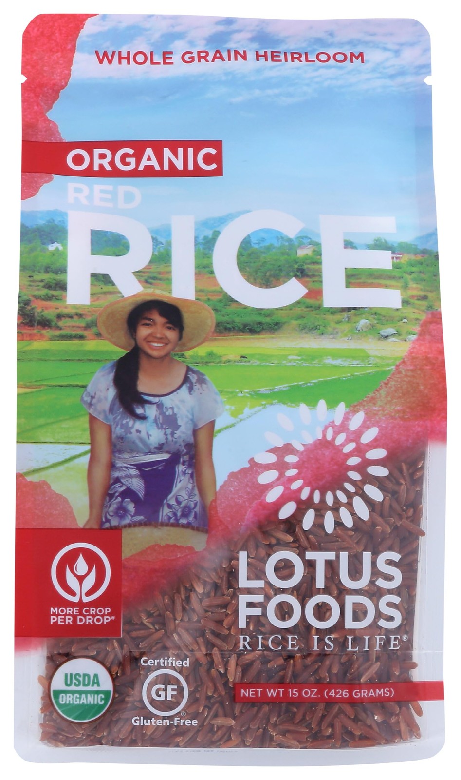 Lotus Foods, Rice Red Organic, 15 Ounce 15 (Pack of 1)