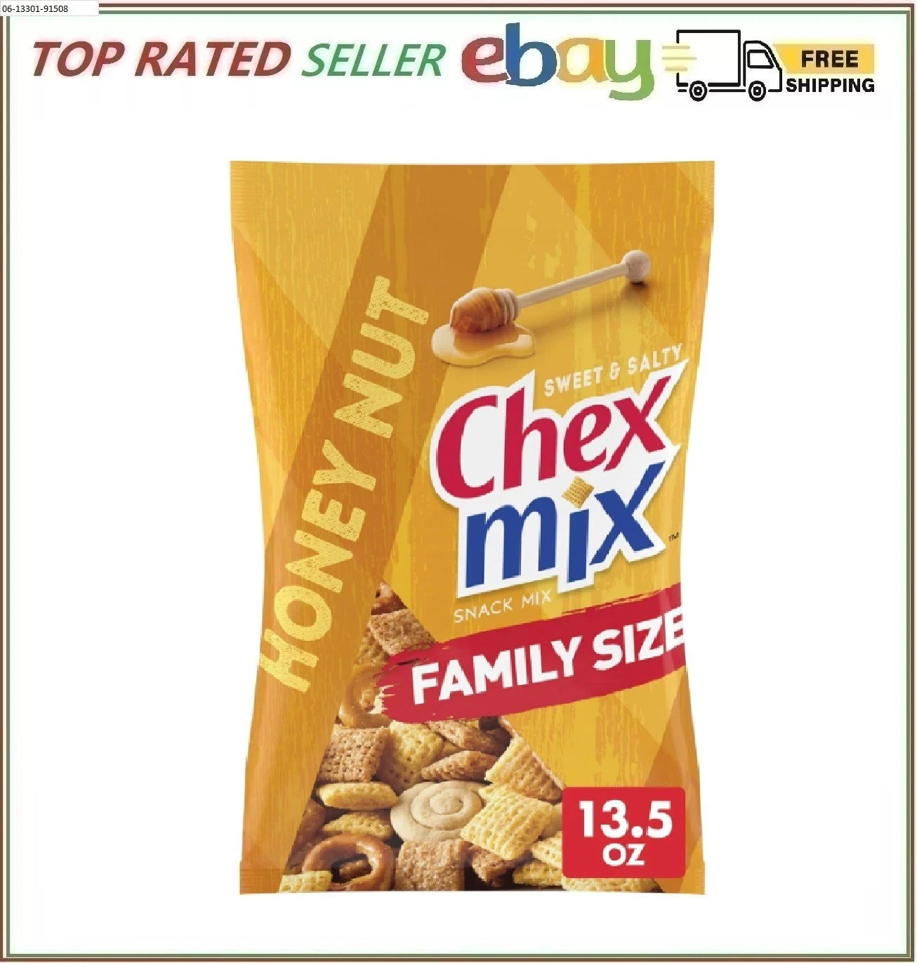 Chex Mix Sweet and Salty Honey Nut Snack Mix, Family Size, 13.5 oz