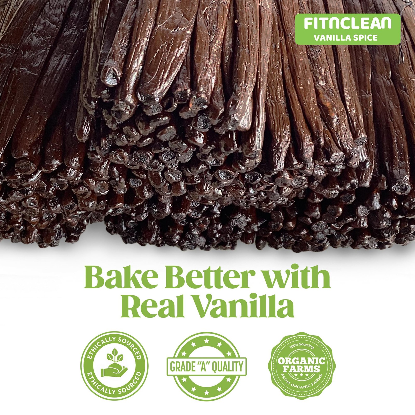 50 Organic Grade A Madagascar Vanilla Beans. Certified 50 Count (Pack of 1)