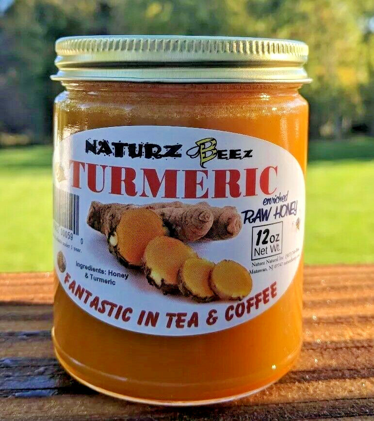RAW HONEY with TURMERIC 12oz 100% PURE USA HONEY