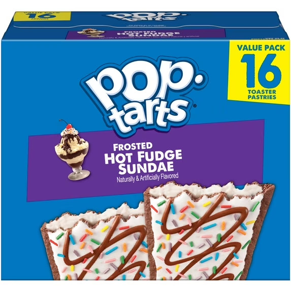 Pop-Tarts Frosted Hot Fudge Sundae Toaster Pastries 27 oz 16 Count Value Box