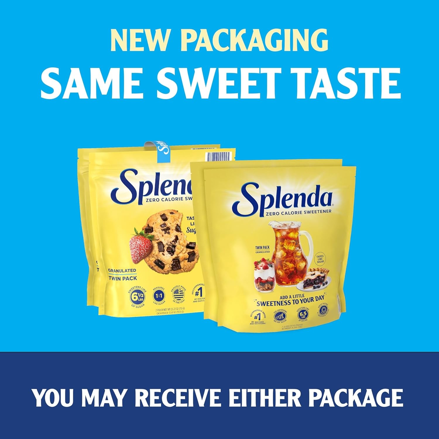 Zero Calorie Granulated Sugar Substitute Sweetener 2 Pack 12.61 oz Resealable