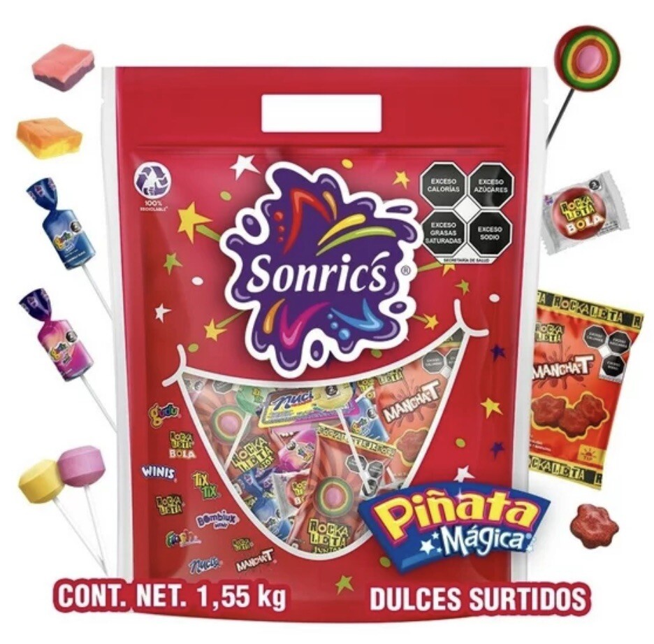 PIÑATA MÁGICA MEXICAN MIXED CANDIES (3.40 Lb) – PIÑATERO DE SONRIC’S (1.55 Kg)