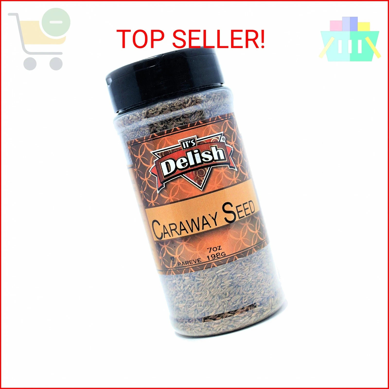 Gourmet Caraway Seeds by Its Delish, Medium Jar, 7 oz