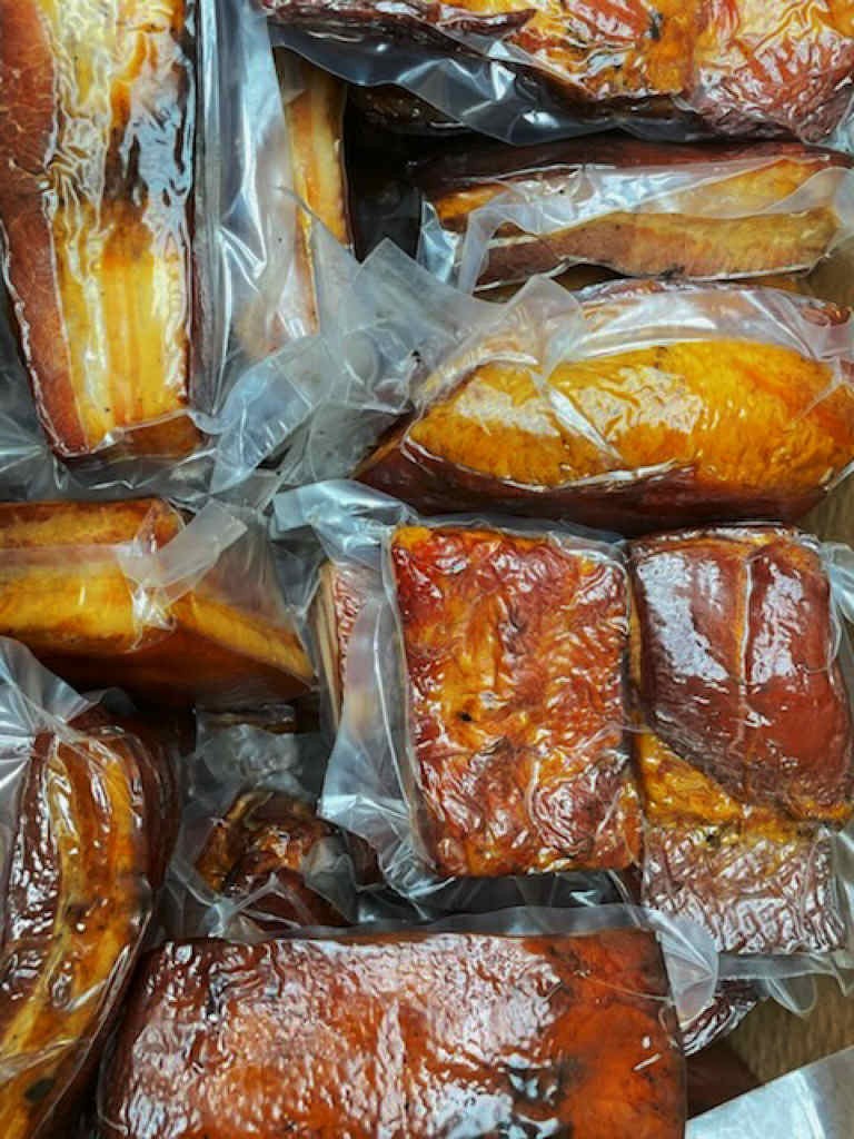 2Lbs German Double Smoked Bacon Chunk Free Shipping $32
