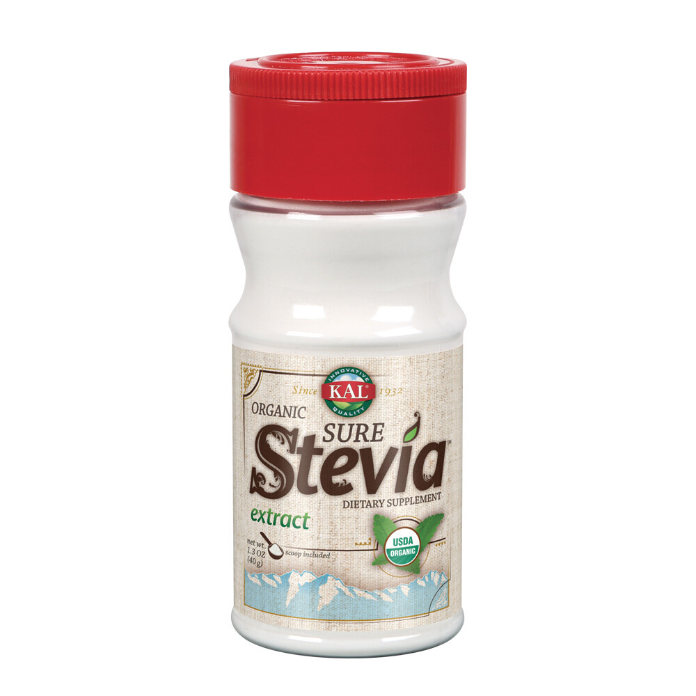 KAL Sure Stevia Extract Powder (Organic Unflavored, 1.3 oz)