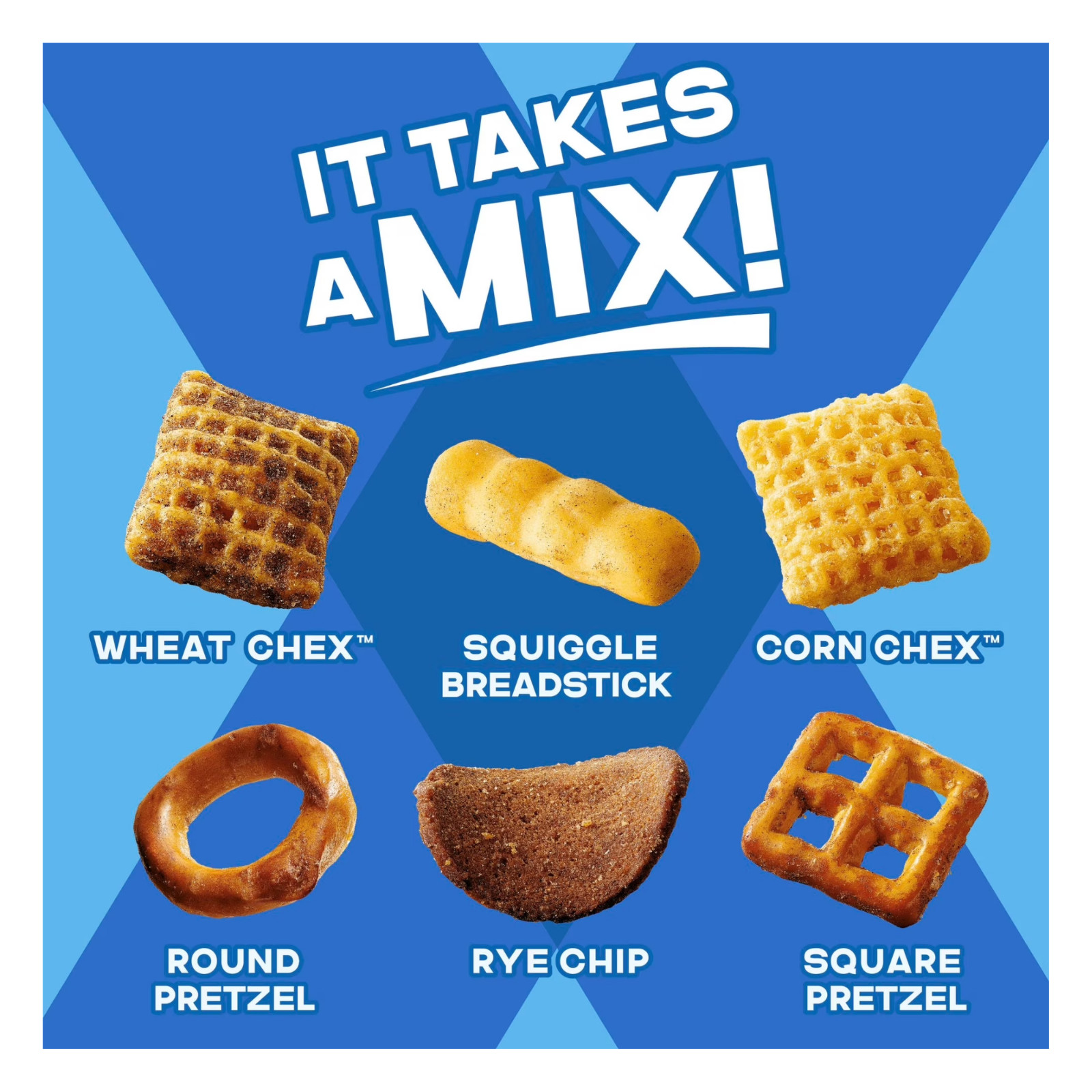 Chex Mix Traditional Snack Mix, Salty Snacks Tub, 20 oz New Free Ship