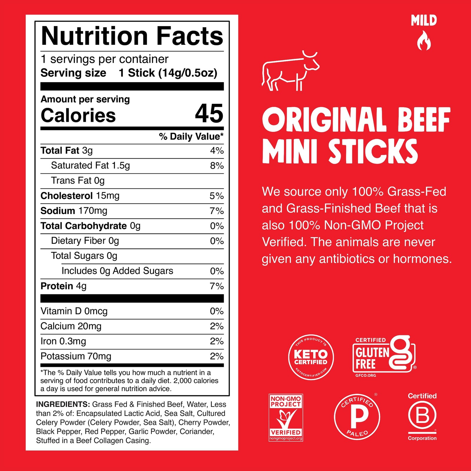 Chomps Snack Size Grass-Fed Original Beef Jerky 12 Ounce (Pack of 1), coffee