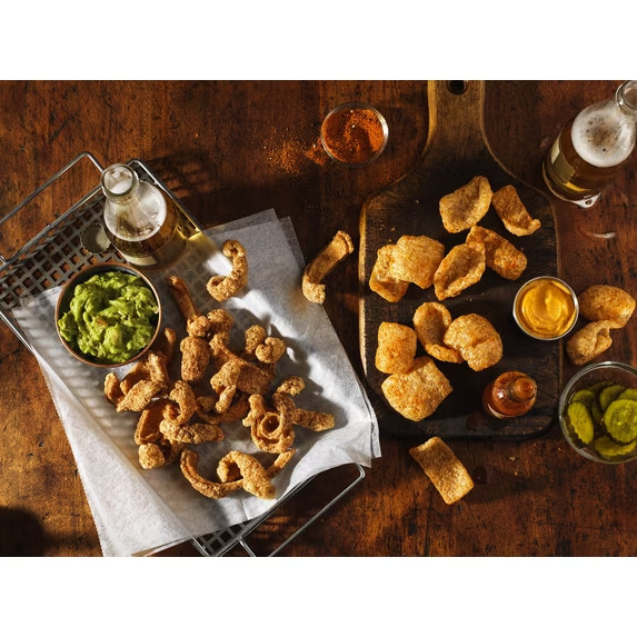 Mac’s Chicharrones Golden Cracklin Curls, Fried Pork Fat with Skin, 12 oz, 2Pack
