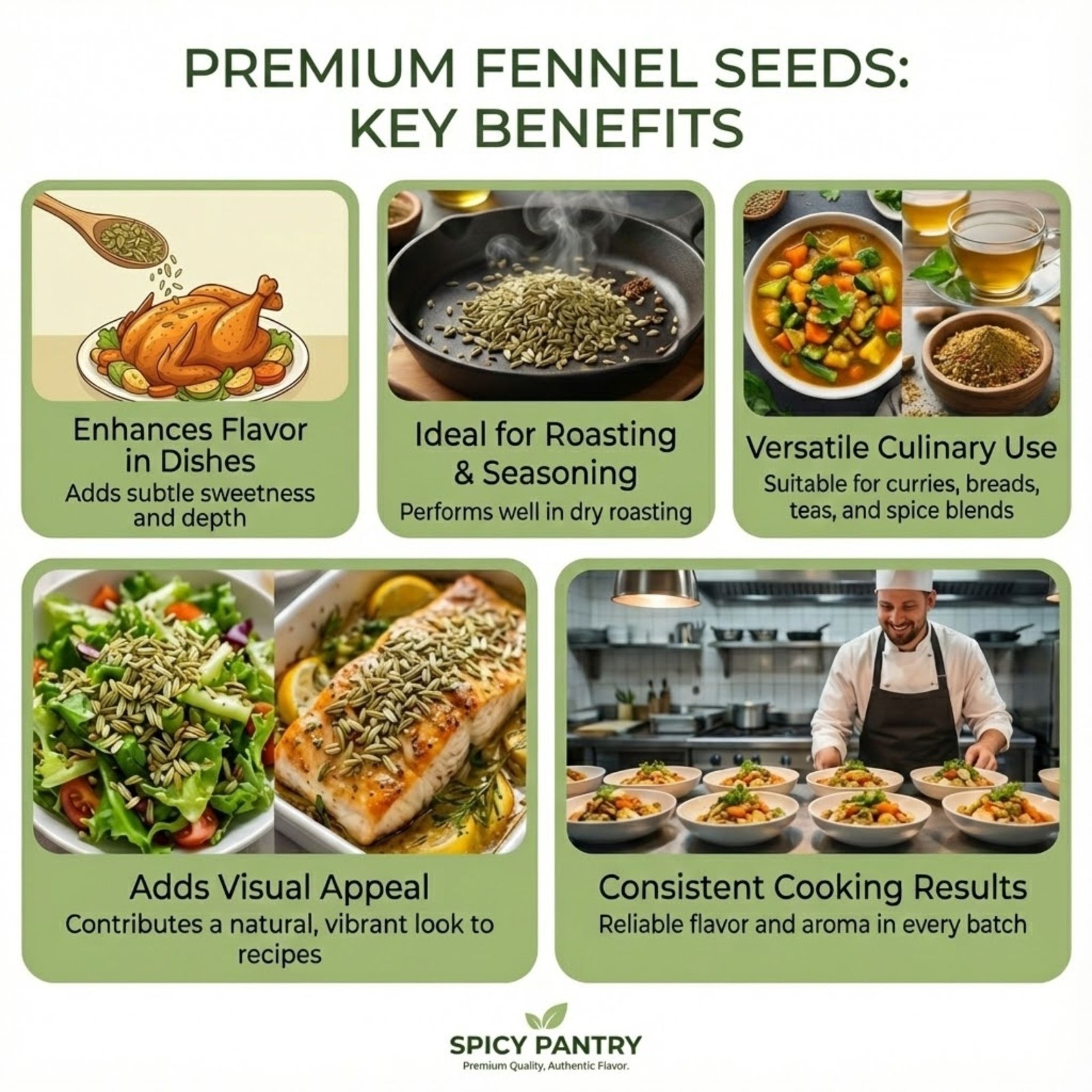 Fennel Seeds (Saunf Sabut) – Sweet & Aromatic Spice for Tea & Cooking – 2 LBS