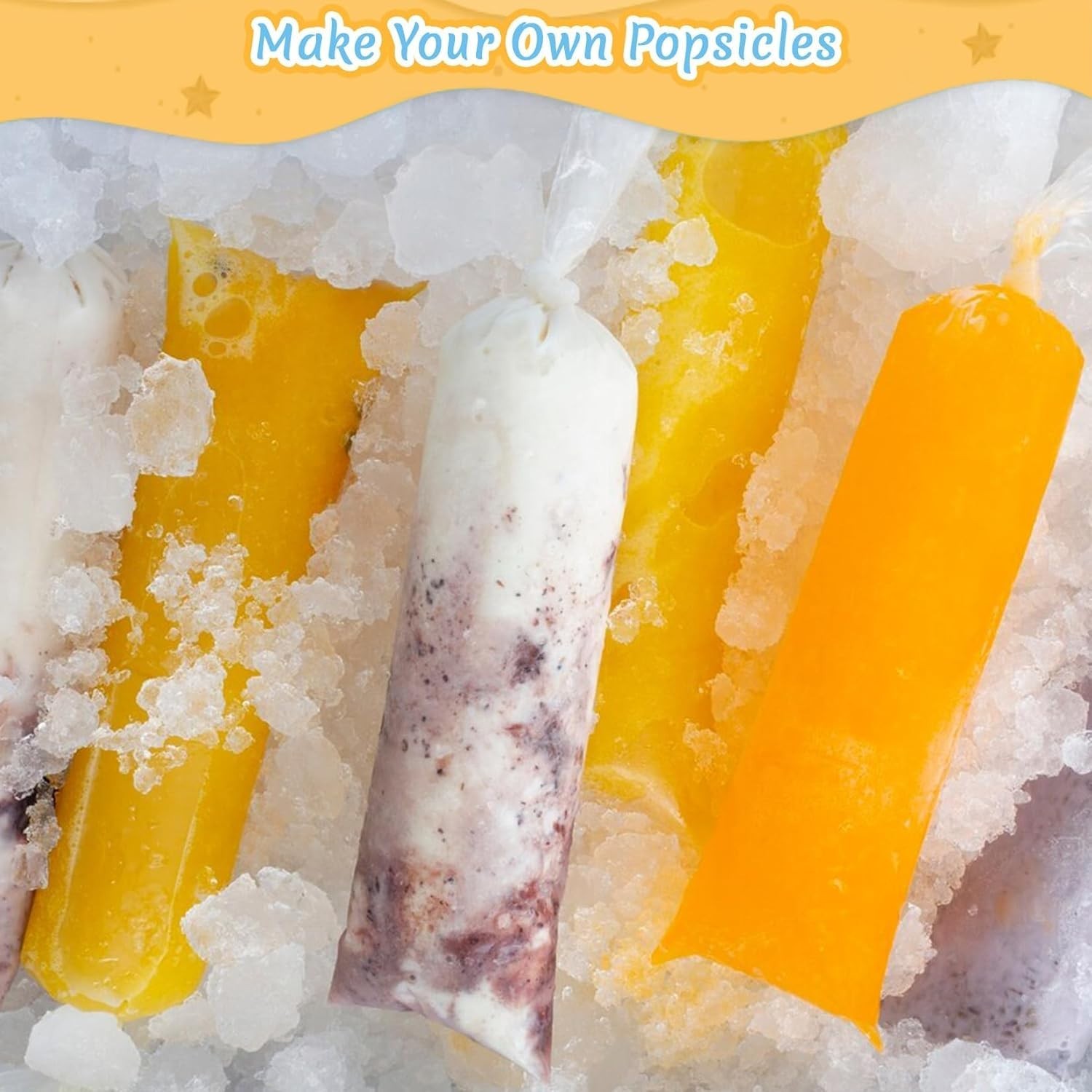 100 Ice Candy Plastic Bags – 4X12 Bolsas Para Bolis De Hielo Mexicanos Freeze Ic
