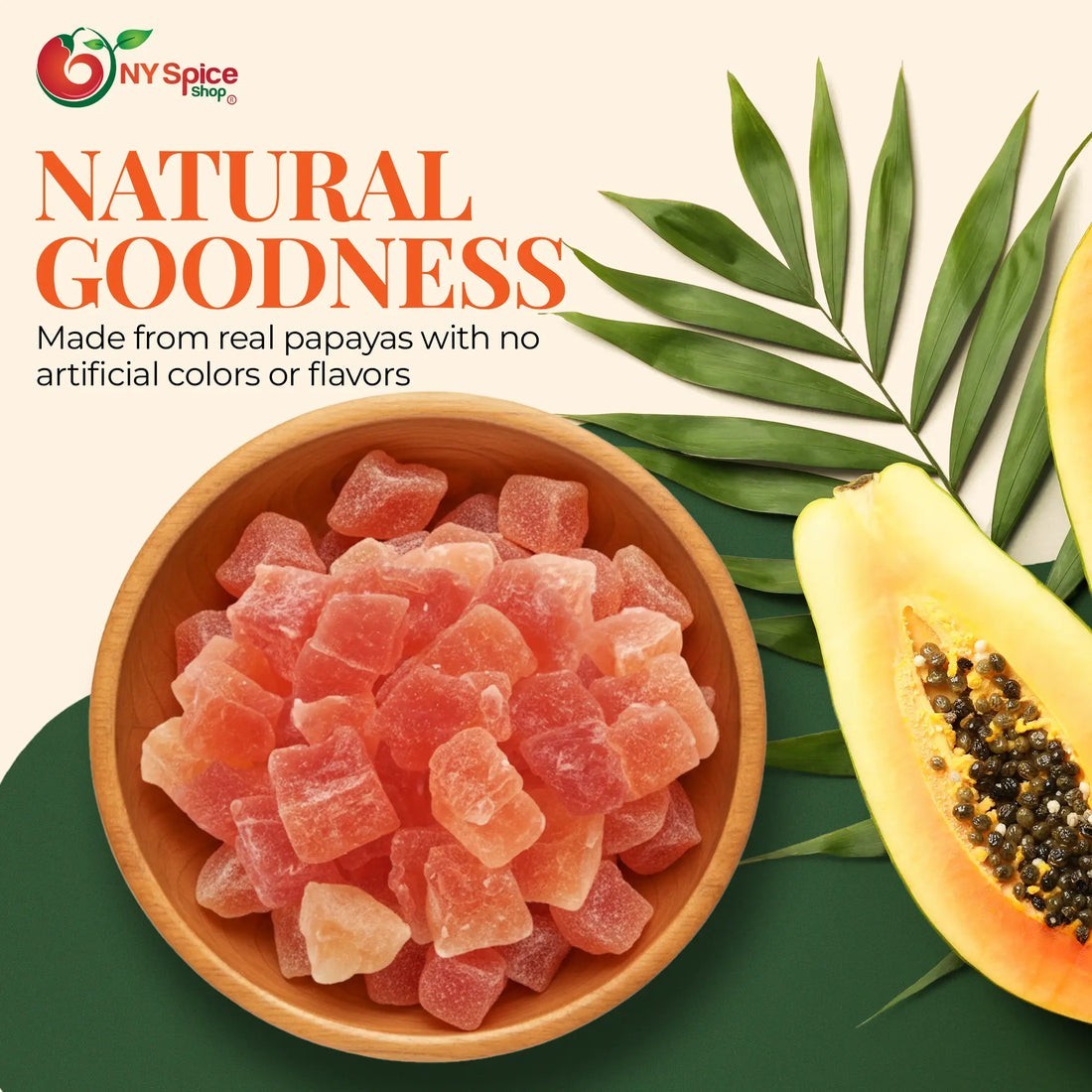 Natural Dried Papaya Chunks, Dried Fruit FREE SHIP