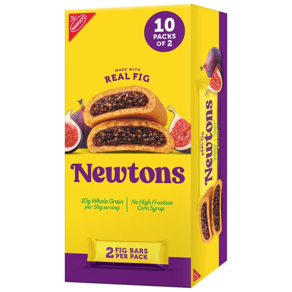 Newtons Fig Bars Soft Fruit Chewy Cookies 10 Snack Packs Free Shipping