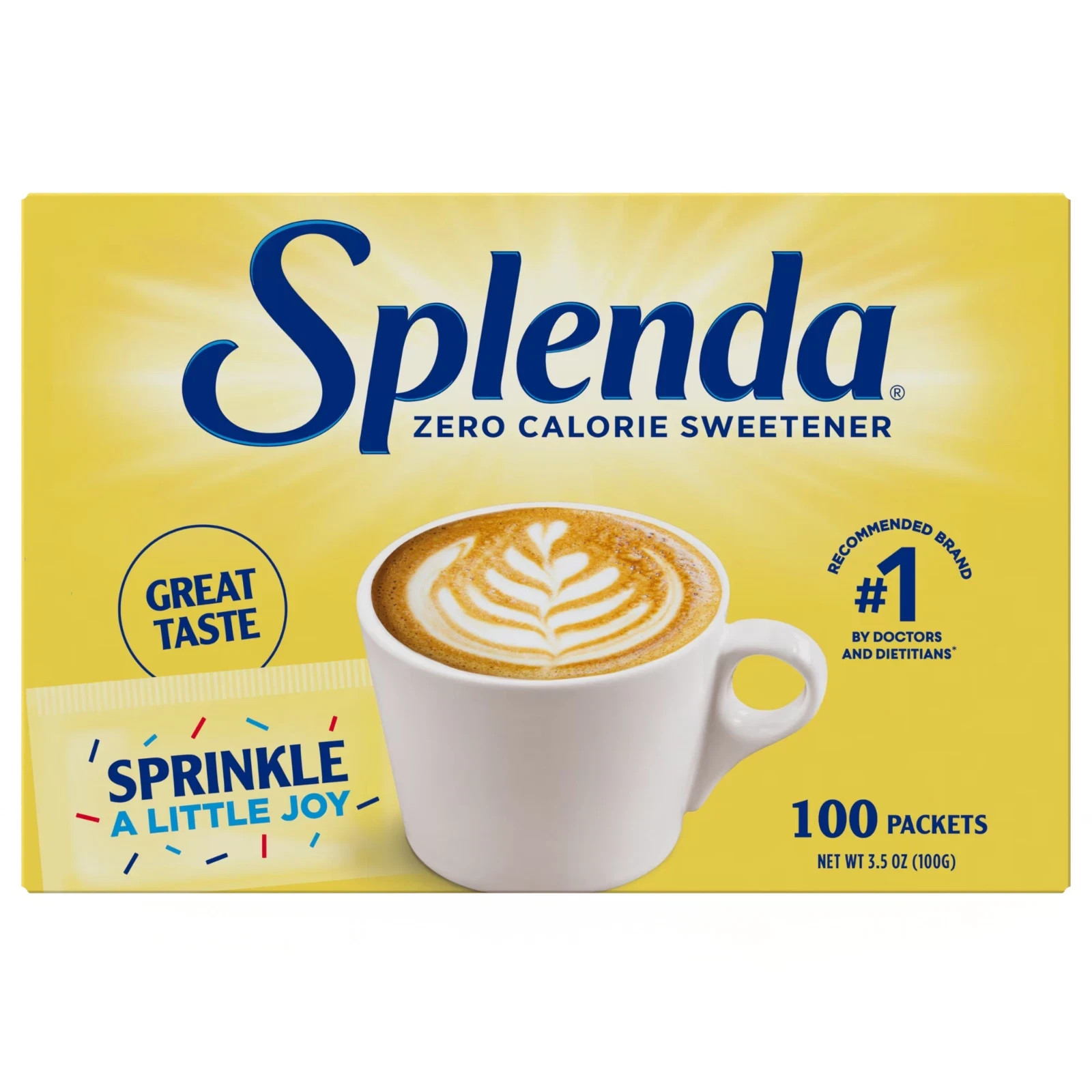 Splenda Zero Calorie Sweetener, Sugar Substitute Packets – 100CT
