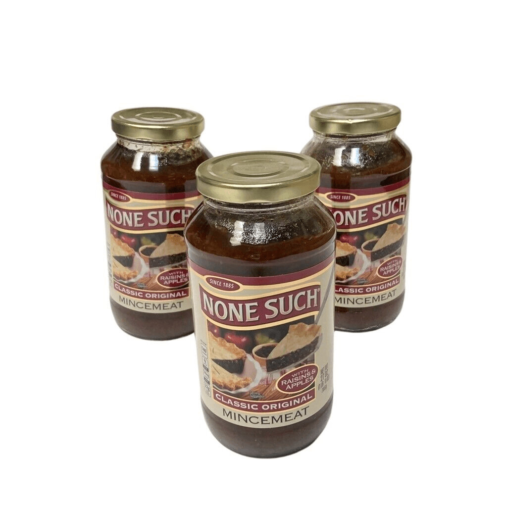 None Such Mincemeat Pie filling CLASSIC ORIGINAL Raisins Apples BB 10/2026 X 3