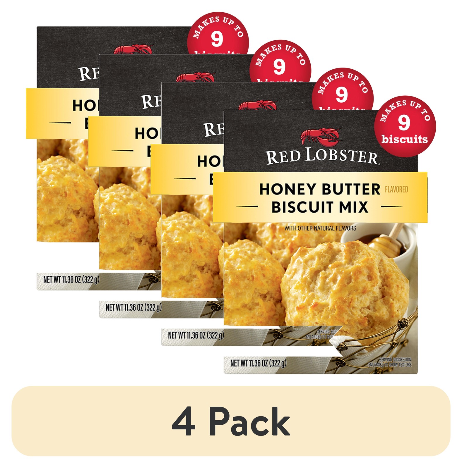 Honey Butter Biscuit Mix, Homemade Style, 11.36 oz, 4 Pack