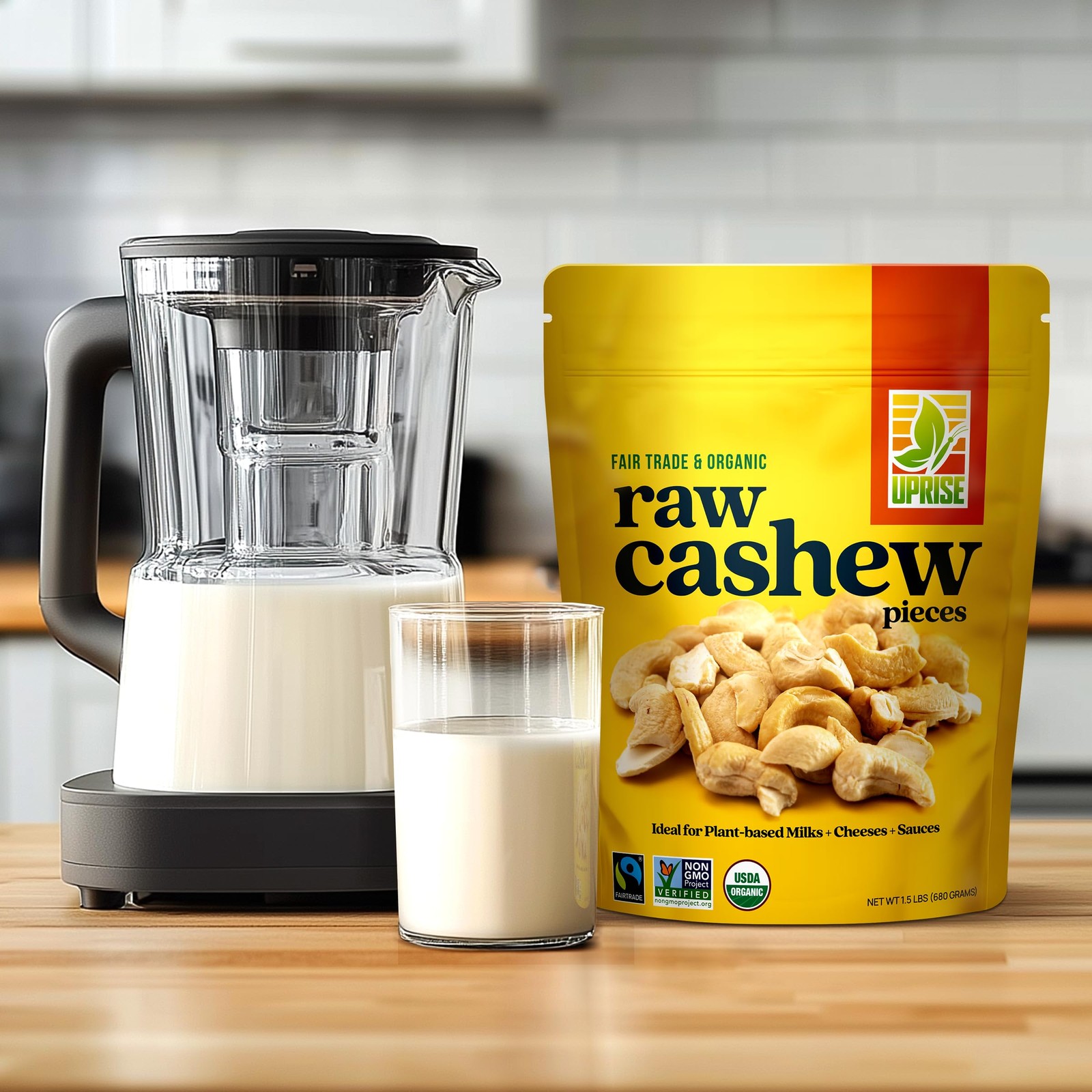 Organic Cashew Pieces (3 Lb) – Raw, Unsalted, Non-GMO, Vegan, Gluten-Free