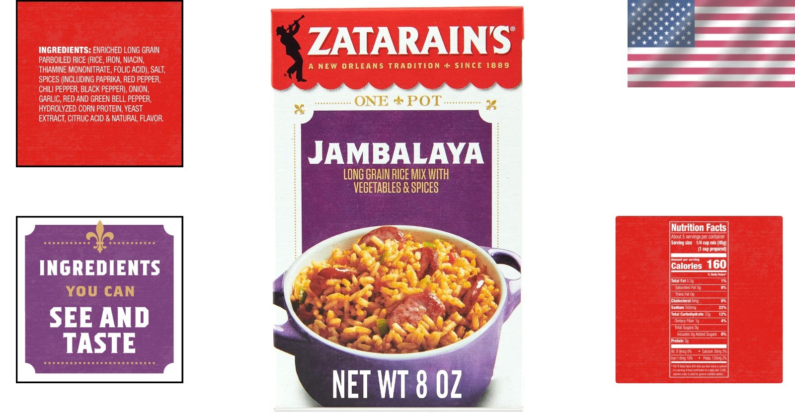 Convenient 8 oz Jambalaya Rice Mix, Gluten-Free with Bold Flavors – Easy Dinner