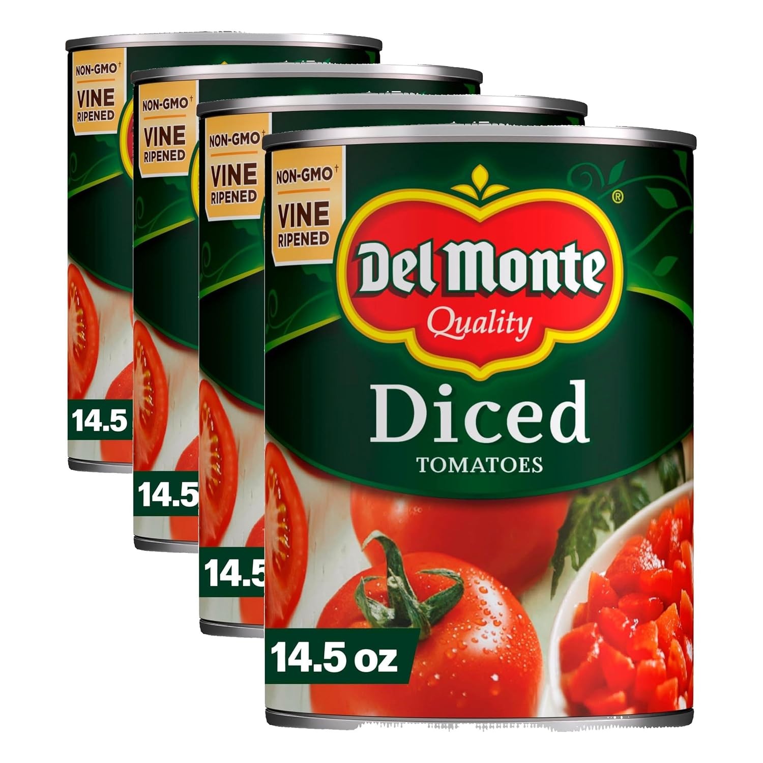 Del Monte Foods Diced Tomato, 14.5 oz (Pack of 4)