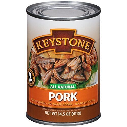 6 Pack- Keystone Meats Natural Pork Fully Cooked 14.5 oz Food, No Preservatives✅