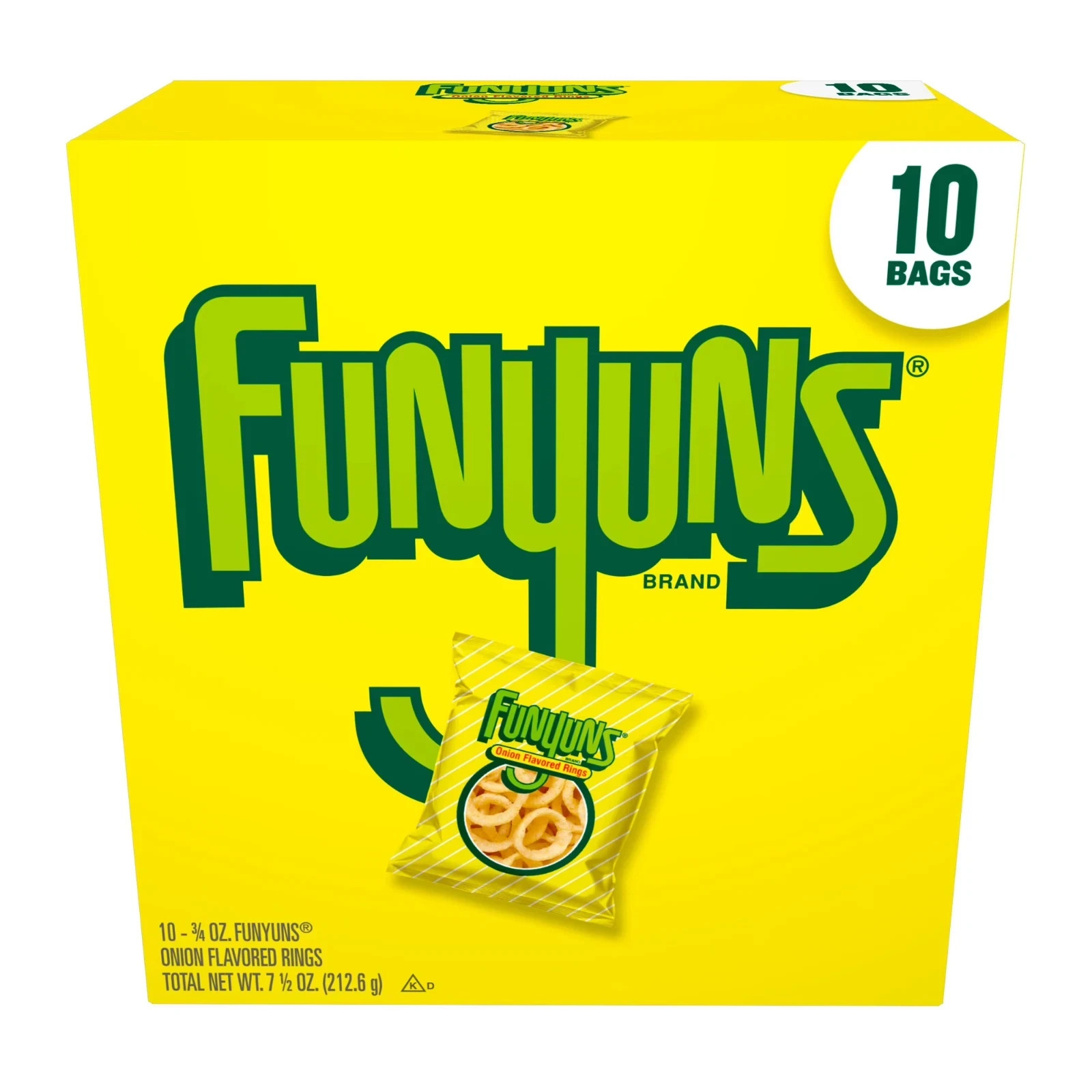 Funyuns Onion Ring Flavored Snack Chips, 10 Count Multipack Free Shipping