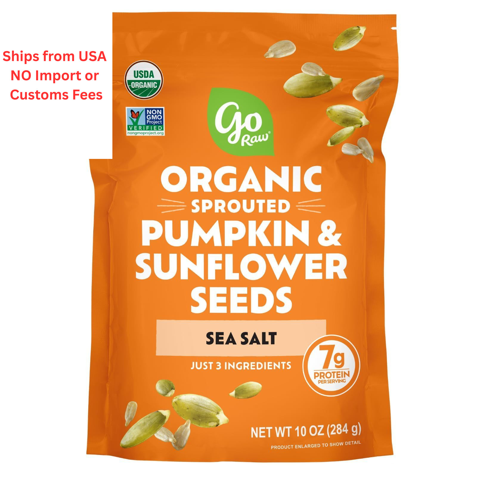 Go Raw Organic Sprouted Pumpkin & Sunflower Seeds, 10 ounce (Pack of 1), 6013