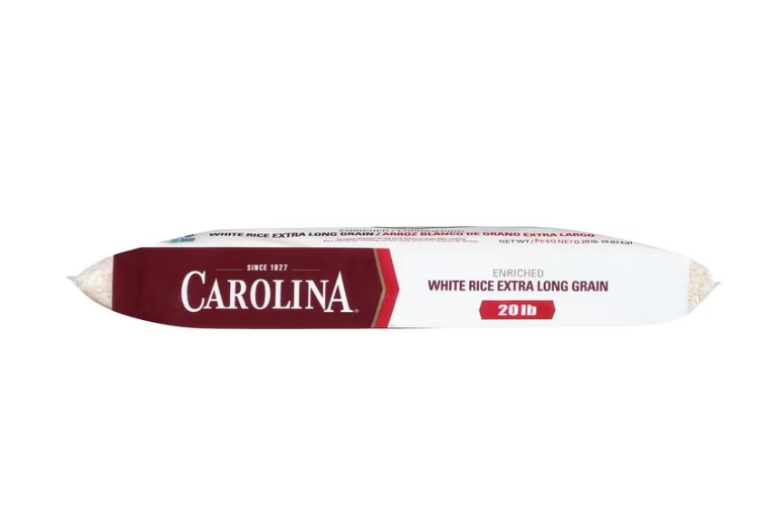 Carolina Enriched White Rice, Extra Long Grain, 20 lb Bag