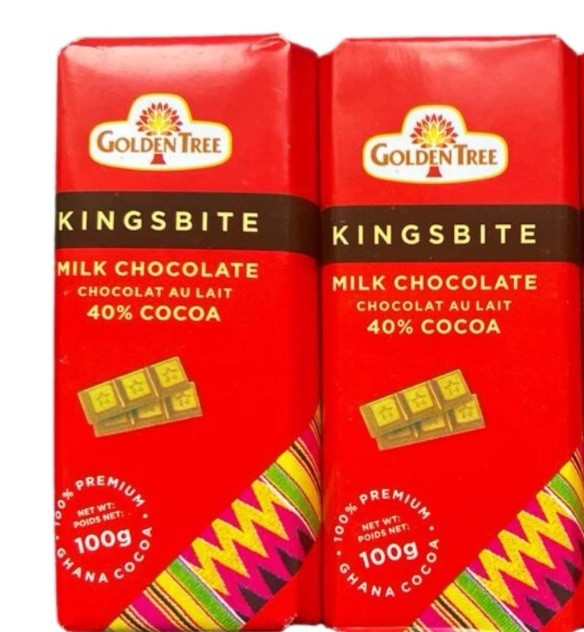 2 X 100g Ghana Milk Chocolate Kingsbite – 40% Cocoa- 48 HR FLASH SALE !!!!!!!