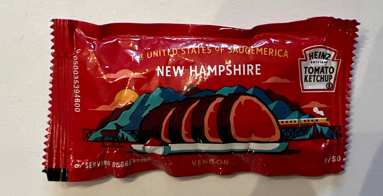 Heinz Ketchup Packet The United States Of Saucemerica New Hampshire