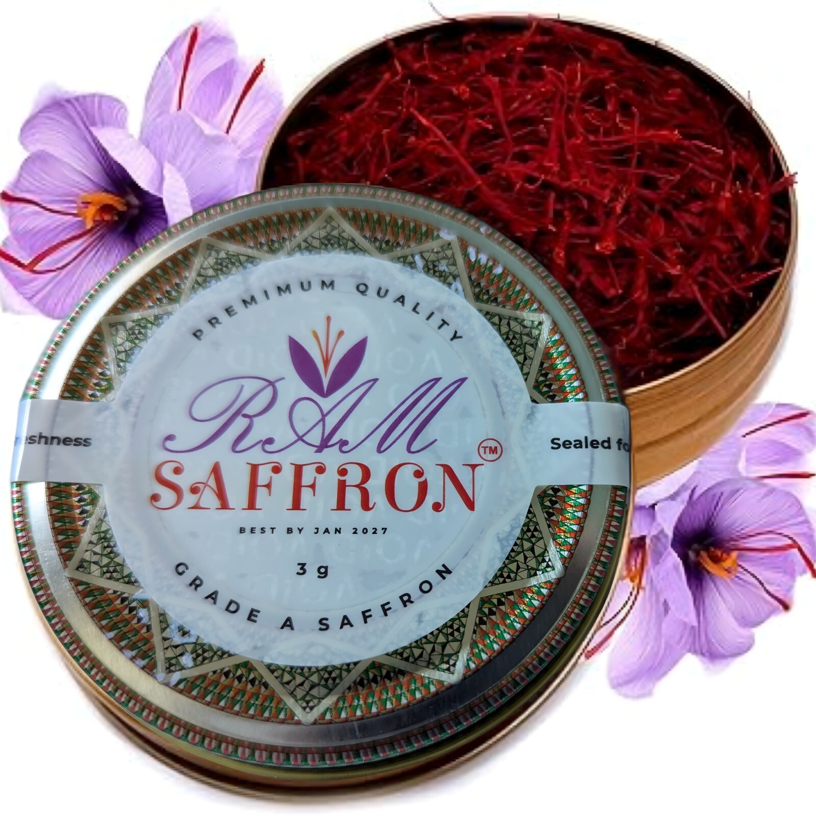 RAM Fresh Spanish Saffron Threads 3g – Grade A+ for Authentic Paella & Risotto