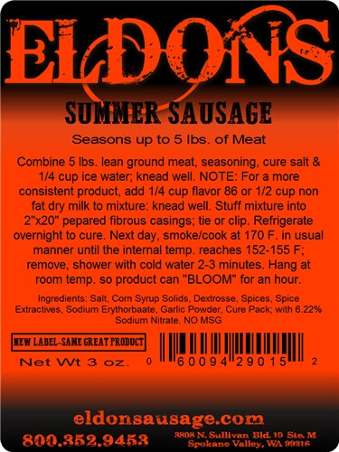 Eldon’s Smoked Summer Sausage Seasoning – Choose Your Preferred Size!