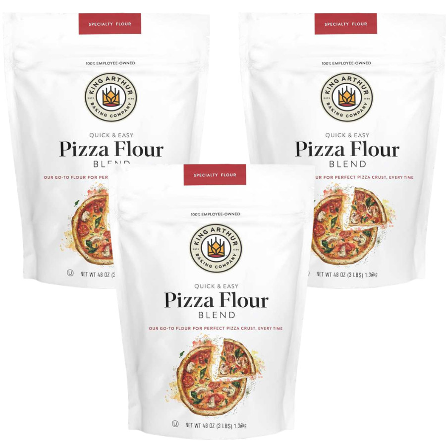 King Arthur Pizza Flour Blend 48oz – EXP:12/2027 – New/Sealed – (Pack of 3)