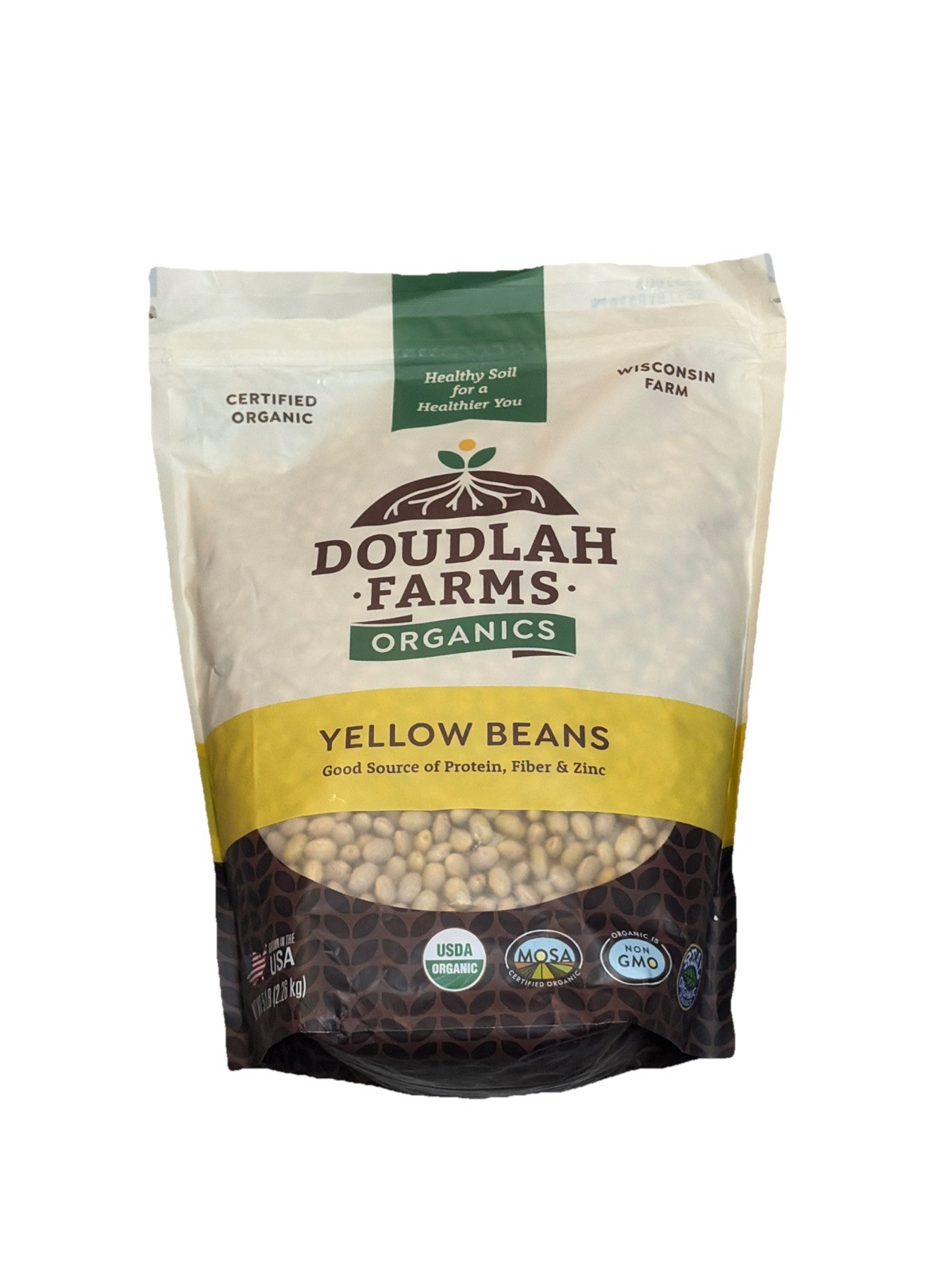 Organic Yellow Beans 5lb – Non-GMO, Gluten-Free, Regenerative Soil USA Grown