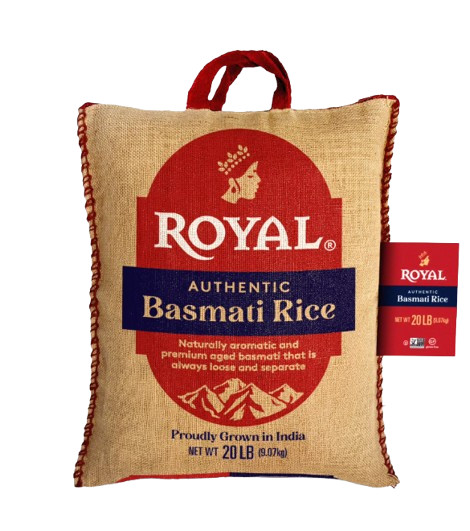 2 Pack Authentic Royal Naturally Aged Indian White Basmati Rice Long-Grain 20 lb