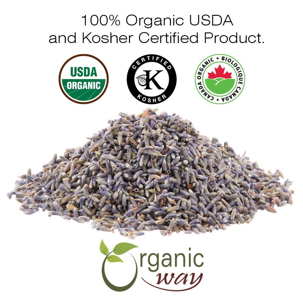 Organic Way Dried Lavender Flower Buds Whole – Organic, Kosher & USDA Certified