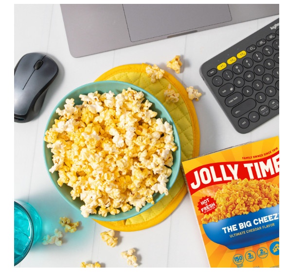 JOLLY TIME The Big Cheez Gourmet Cheddar Cheese Microwave Popcorn 24 Bags, 3.5 o