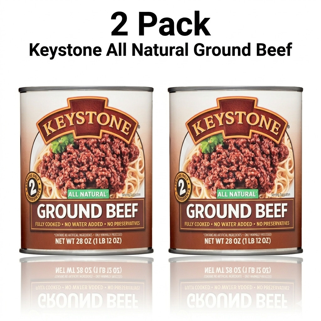 (2 Pack) Keystone All natural Ground Beef 28 oz Can