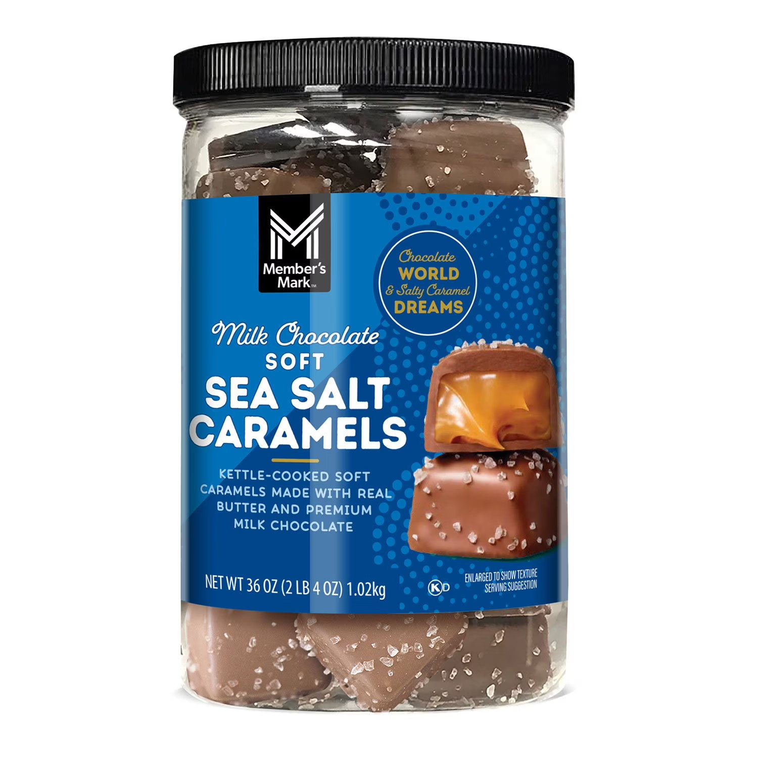 Member’s Mark Milk Chocolate Sea Salt Caramels 36 oz Gourmet Candy Bulk