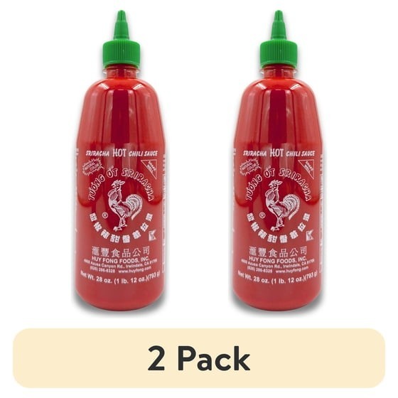 2 pack, Sriracha Hot Chili Sauce, 28oz ,793g Bottle.