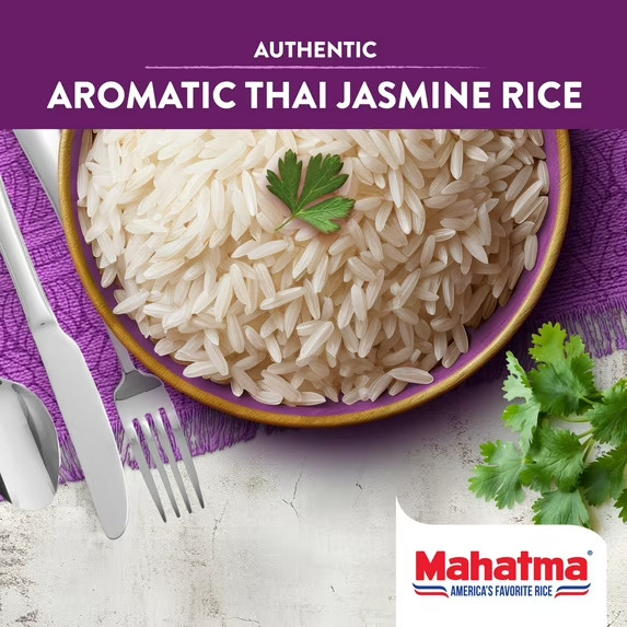 2 pack, Mahatma Jasmine White Rice, Thai Fragrant Long Grain Rice, 20 lb/bags