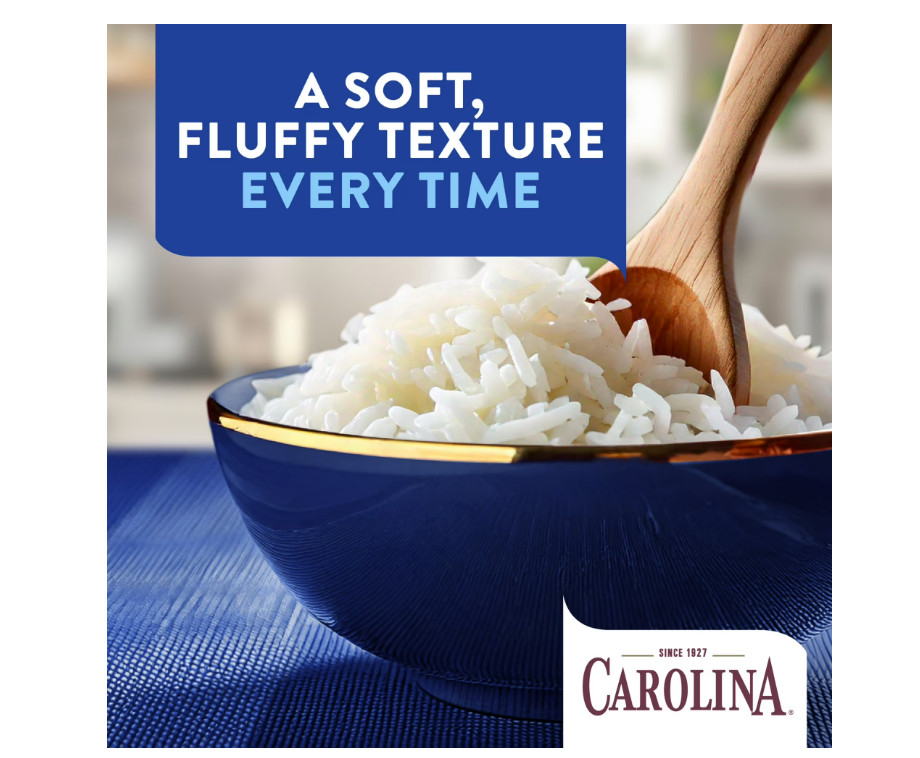 Carolina Enriched White Rice, Extra Long Grain, 20 lb Bag