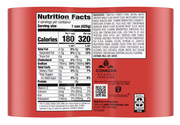 Chef Boyardee Beef Ravioli, 15 Oz, 4 Pack FREE SHIPPING